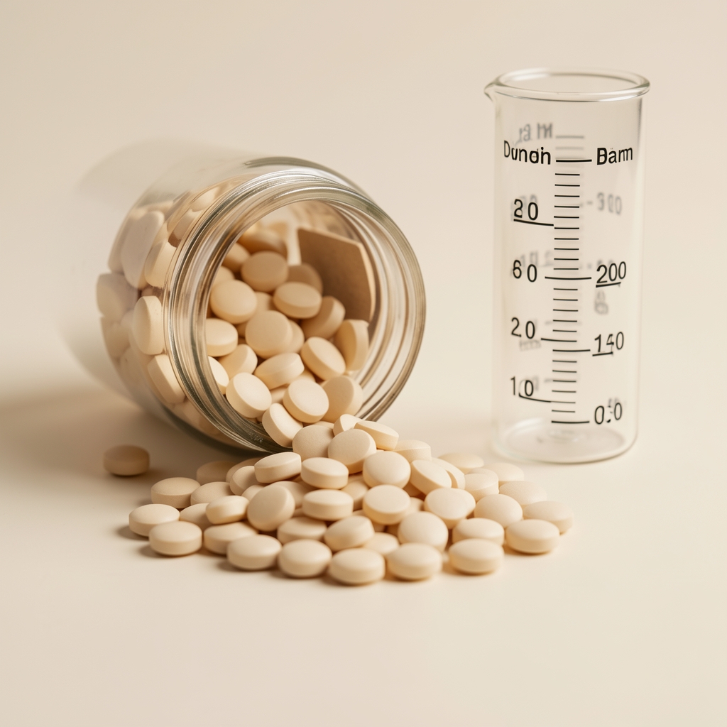 Softgély omega-3 vysypané z fľaše na svetlom pozadí s odmerkou dennej dávky